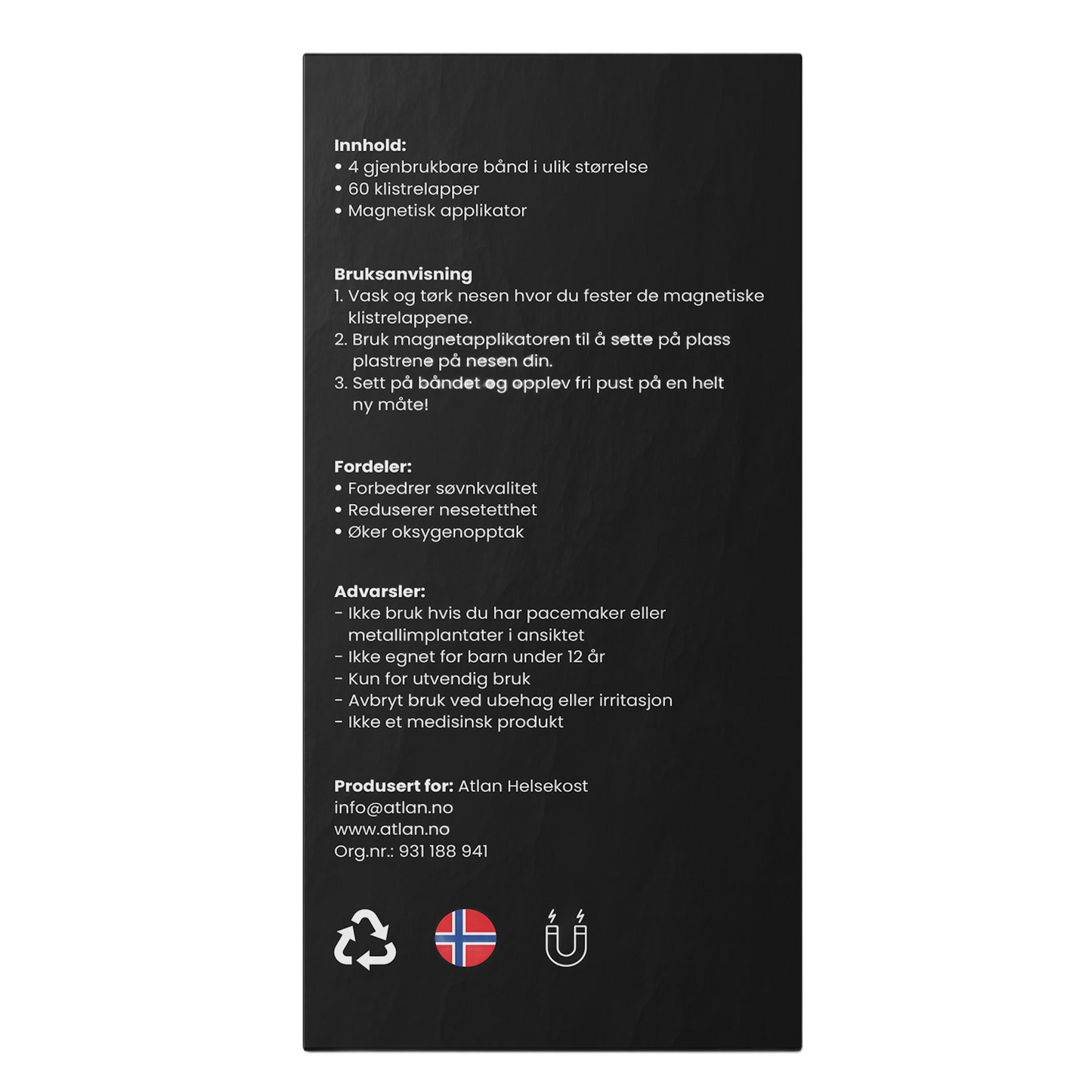 Magnetisk Nesestrips