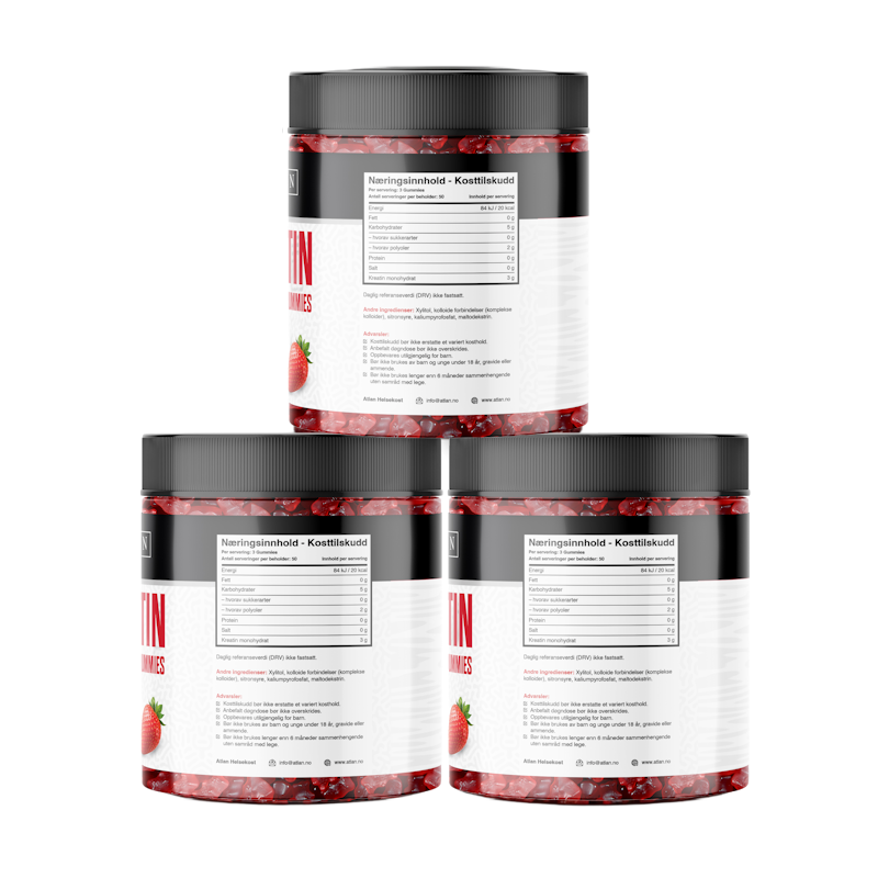 Kreatingummies 3 pk Bak - Atlan