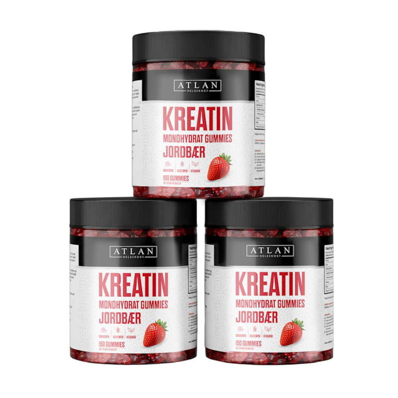 Kreatingummies 3 pk Foran - Atlan